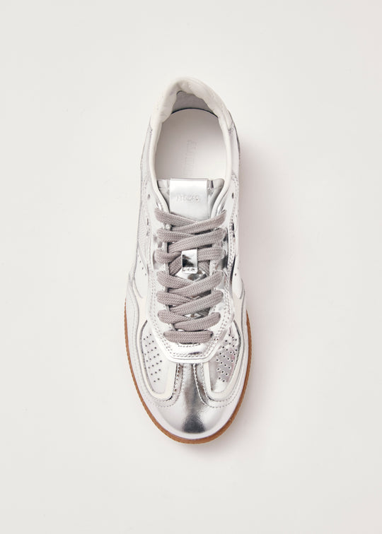 ALOHAS Tb.490 Rife Shimmer Silver Cream Leather Sneakers
