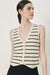 DELUC Liebermann Knitted Vest Striped Black