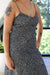 EMERSON FRY Bias Delicate Dress in Painterly Dots Black