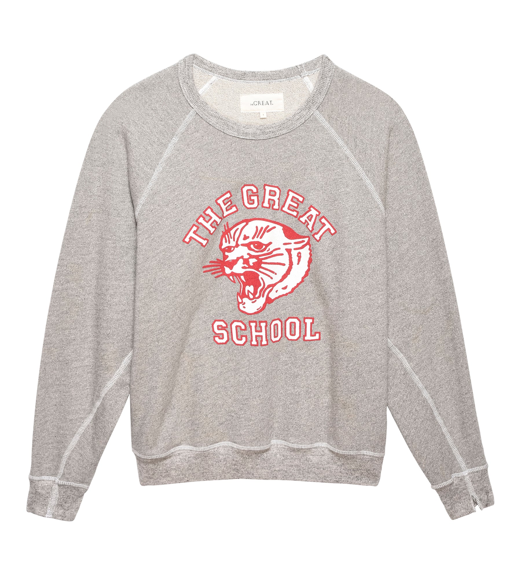 THE GREAT. The College Sweatshirt w/ Bobcat Graphic