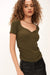 PROJECT SOCIAL T Second Chances Sweetheart Sweater Rib Tee Alpine Moss