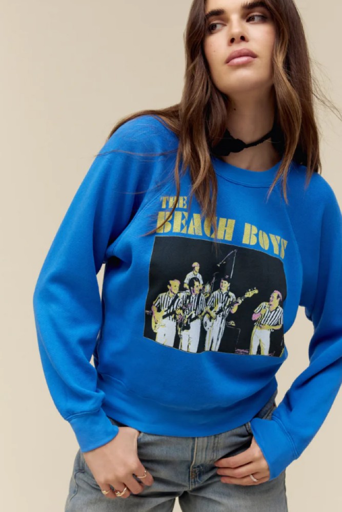 DAYDREAMER The Beach Boys Concert Raglan Crew Cobalt