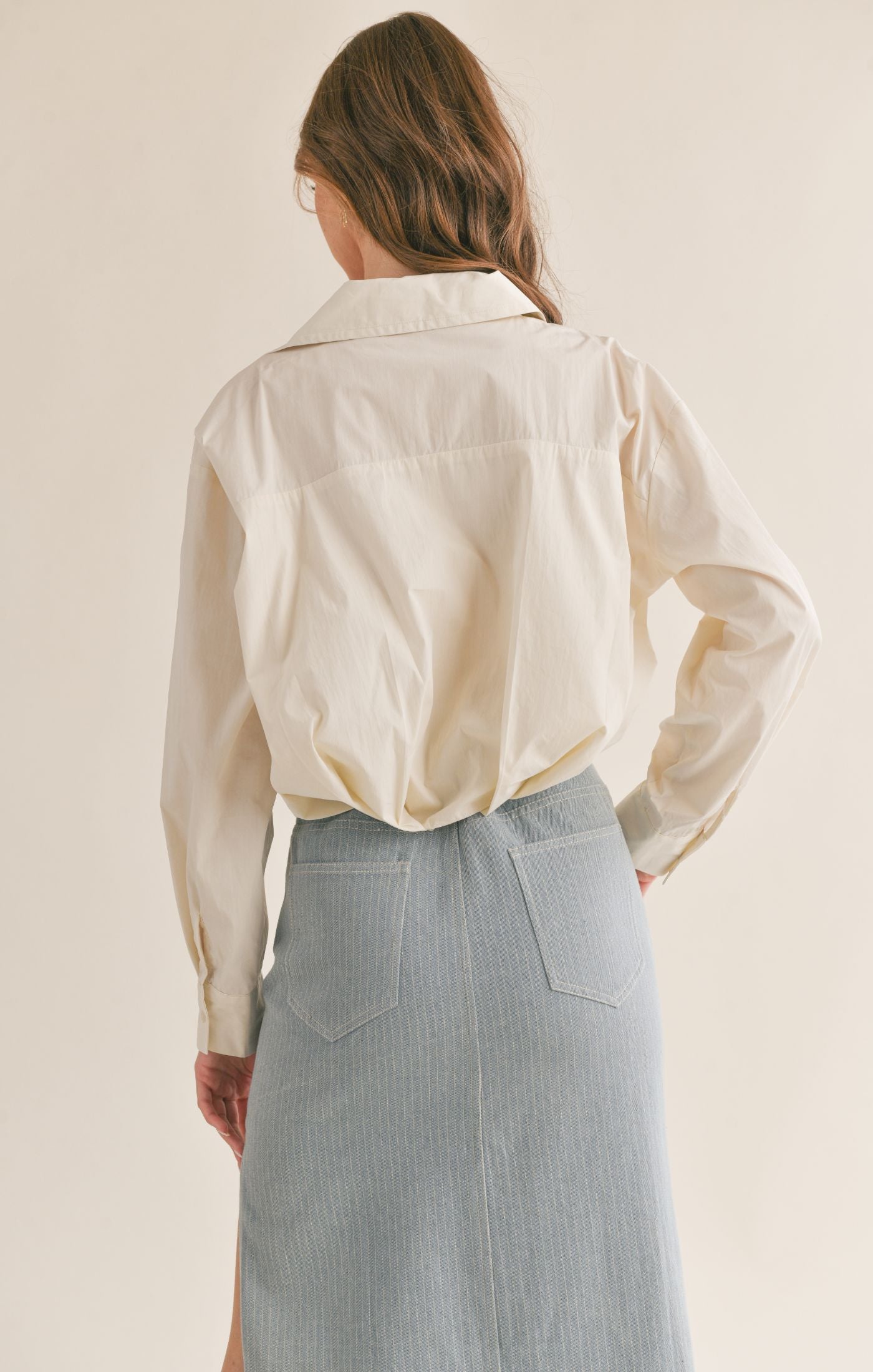 SAGE THE LABEL Love Story Pleated Elastic Waist Top