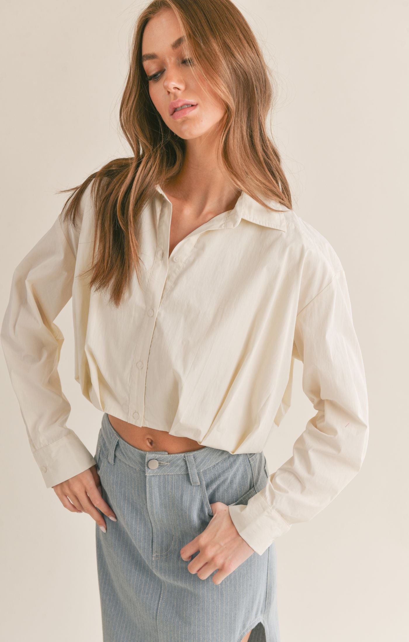 SAGE THE LABEL Love Story Pleated Elastic Waist Top