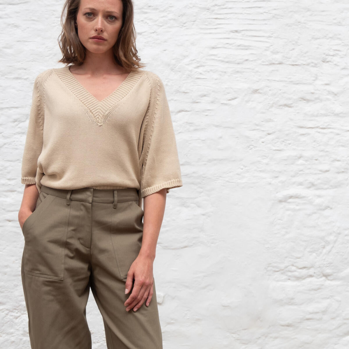 BIBICO Margate Relaxed Trousers Olive Twill
