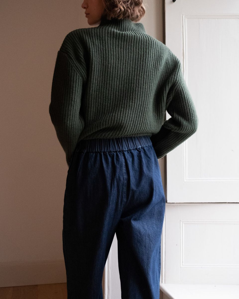 BIBICO Anna Wide Leg Trousers in Heavy Denim