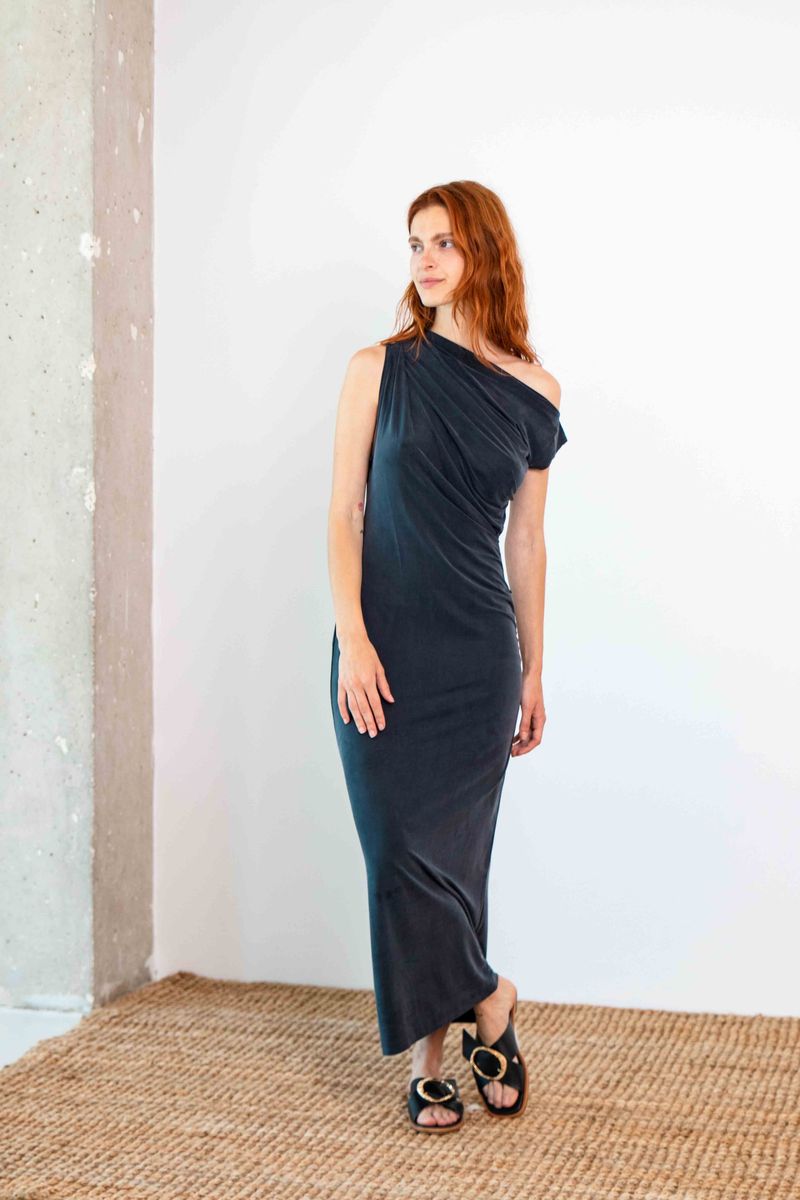 COSSAC Drape Midi Dress
