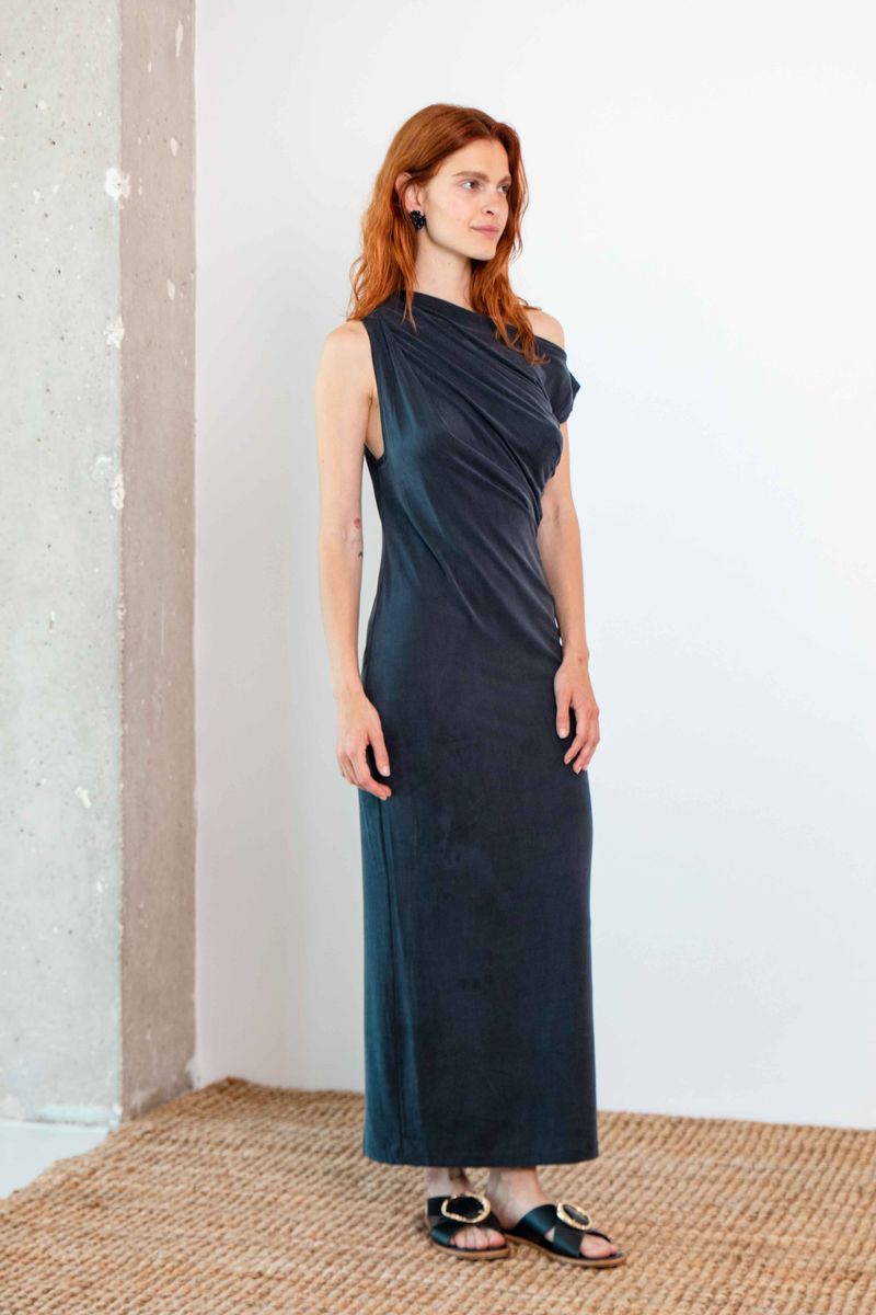 COSSAC Drape Midi Dress