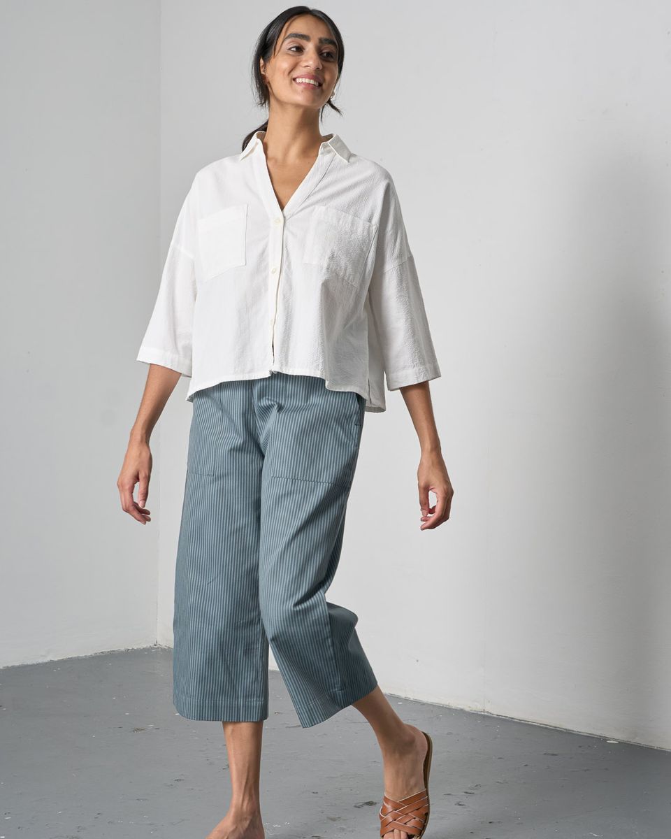 BIBICO Anna Culottes in Striped Slate
