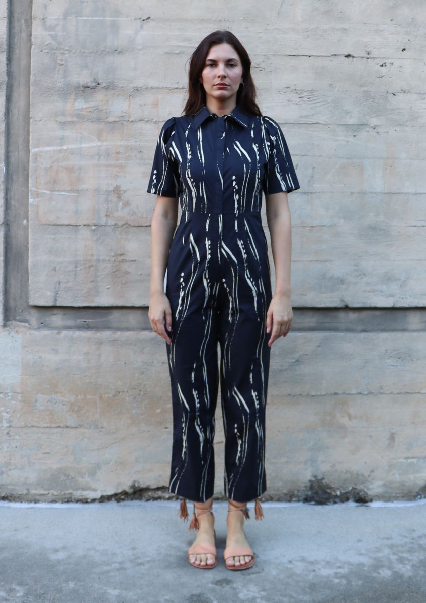 BEL KAZAN Kami Jumpsuit in Black Sumi