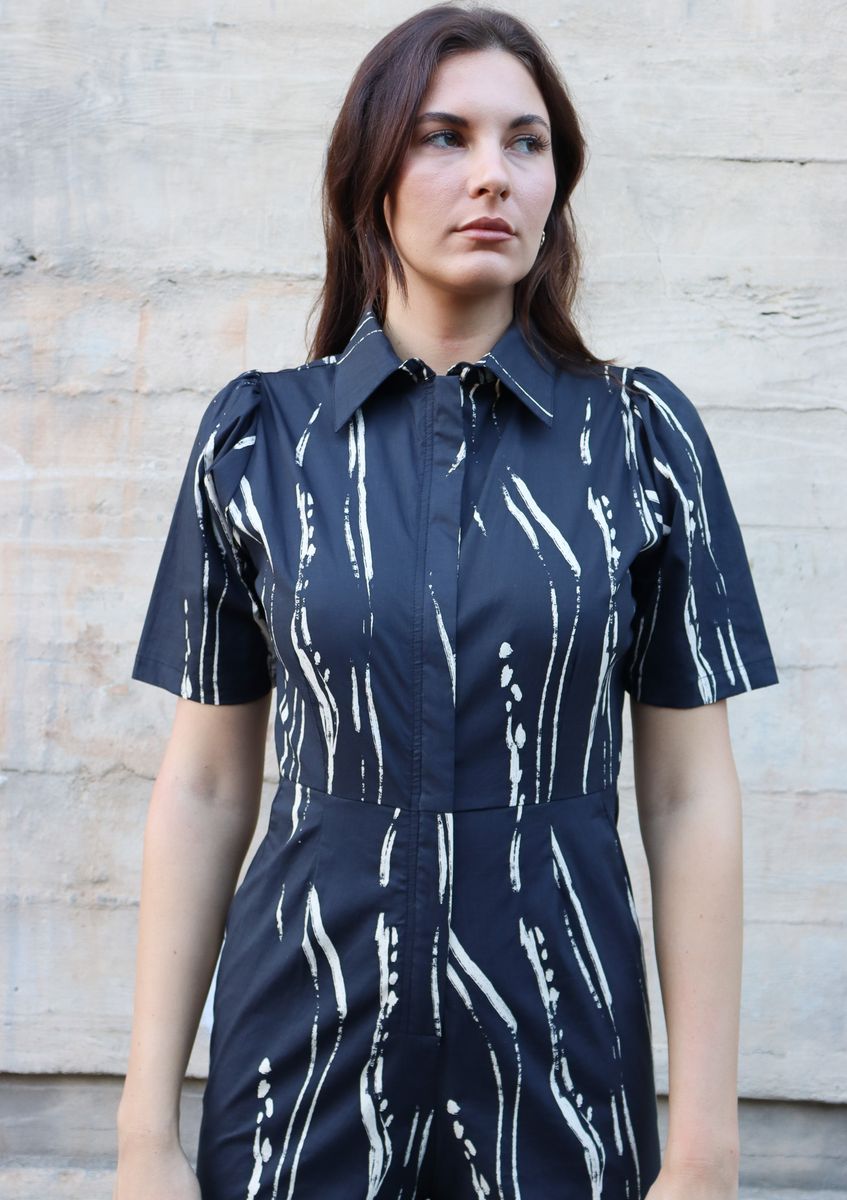 BEL KAZAN Kami Jumpsuit in Black Sumi