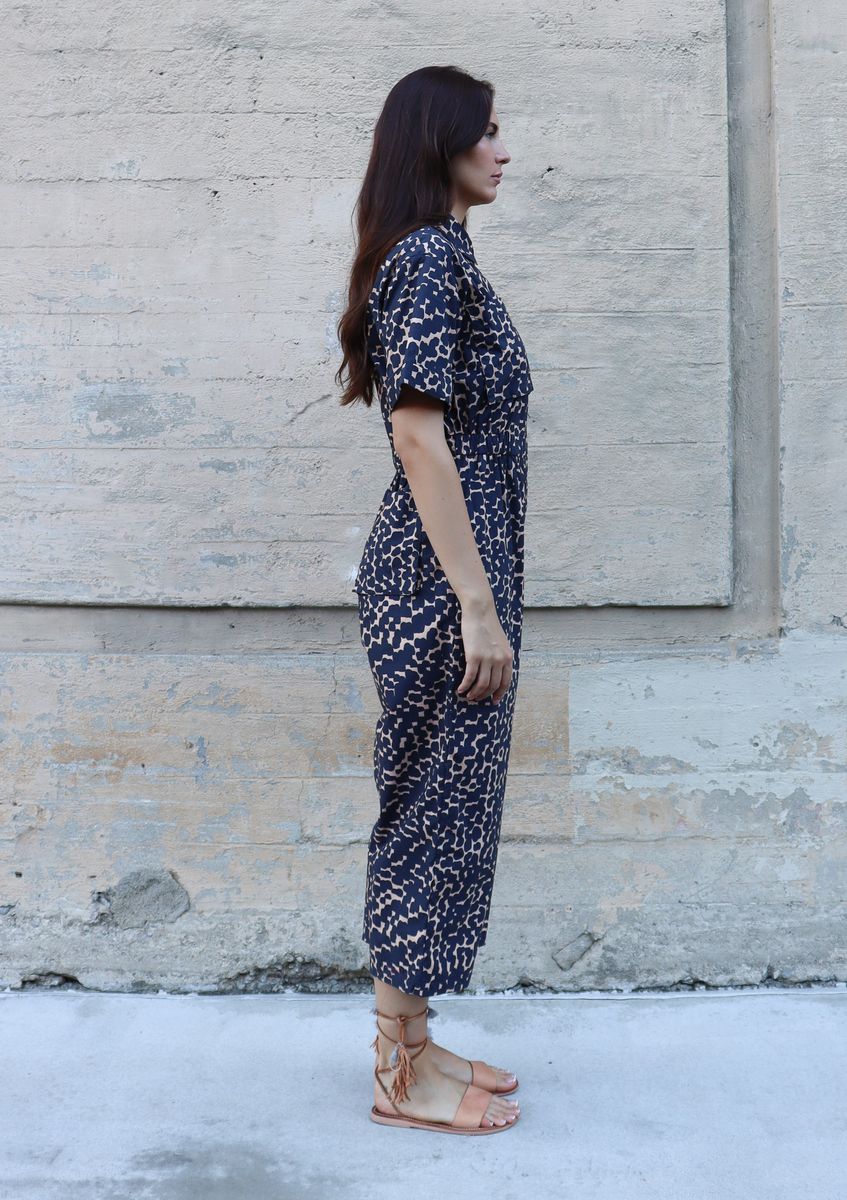 BEL KAZAN Amira Jumpsuit in Sand Strata - Adorn