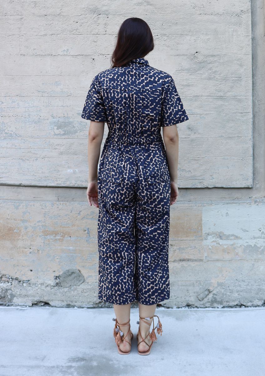 BEL KAZAN Amira Jumpsuit in Sand Strata