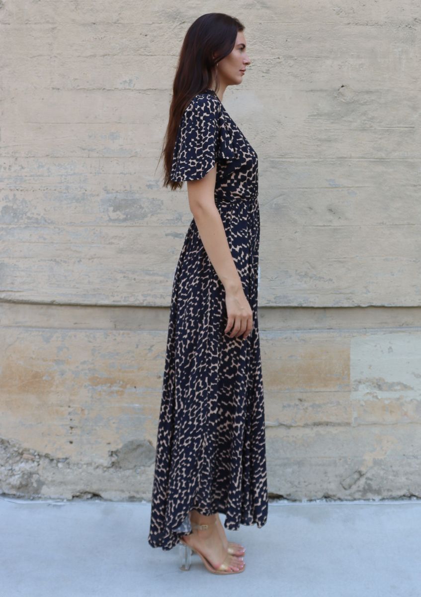 BEL KAZAN La Vie En Rose Dress in Sand Strata