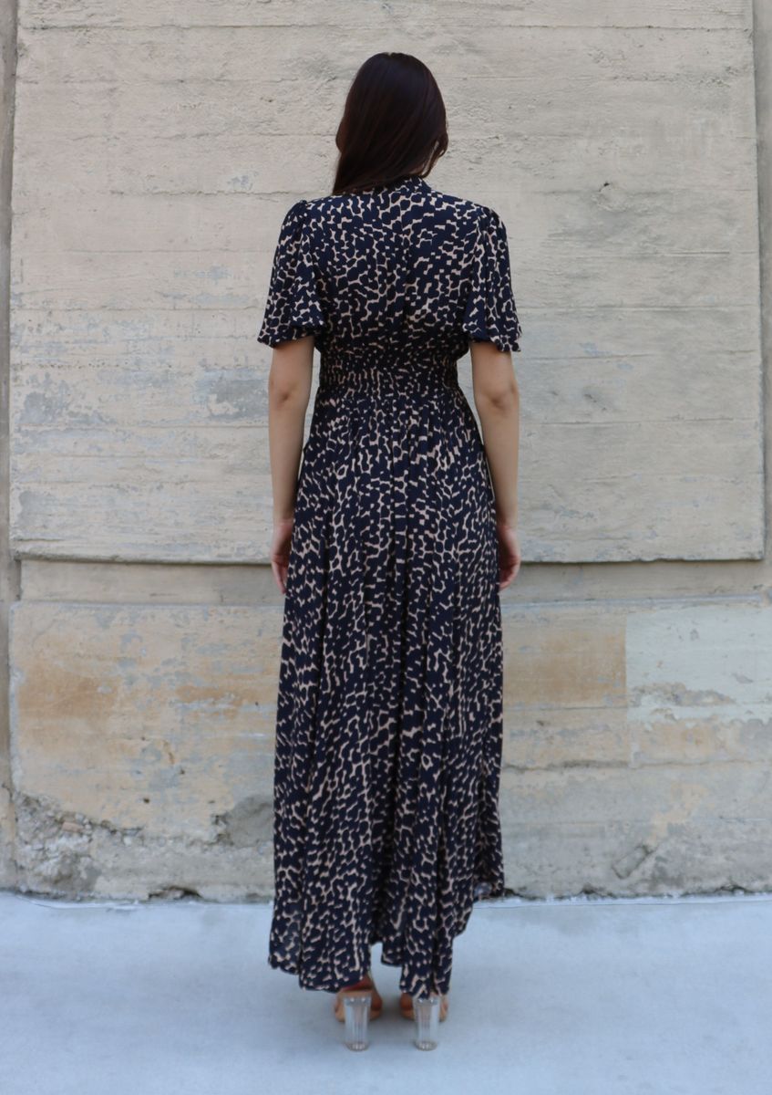 BEL KAZAN La Vie En Rose Dress in Sand Strata