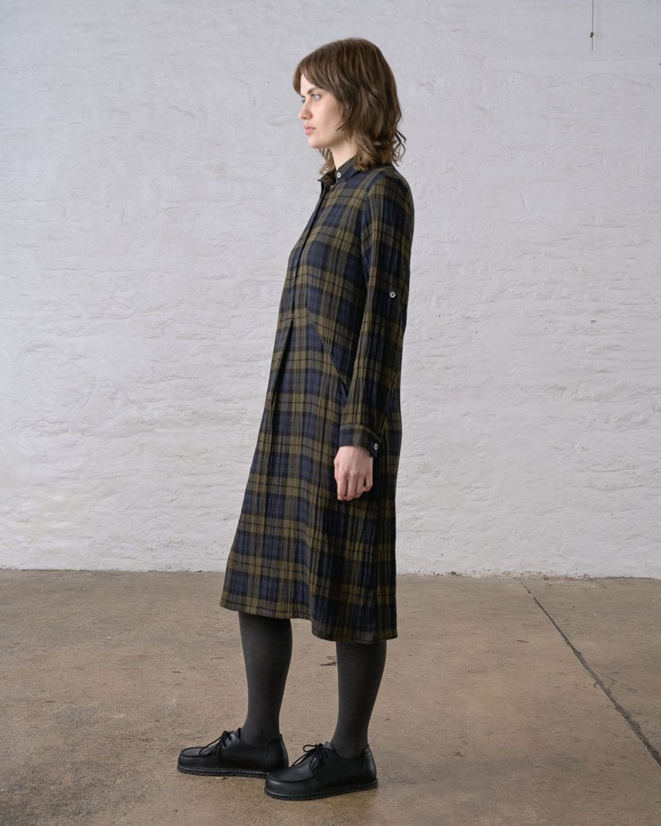 BIBICO Alexa LS Shirt Dress in Big Check