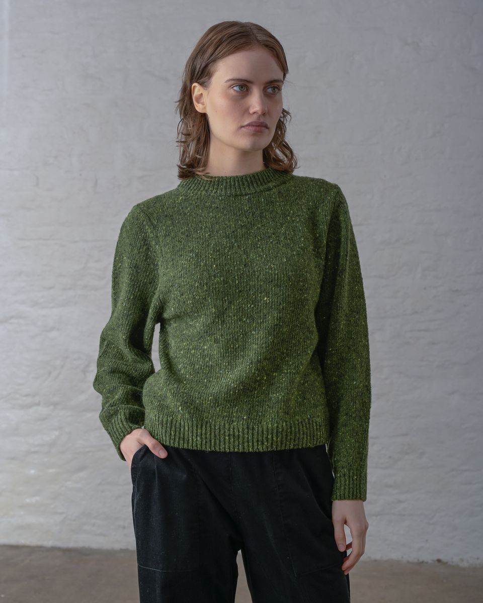 BIBICO Lou Relaxed Jumper Olive Melange