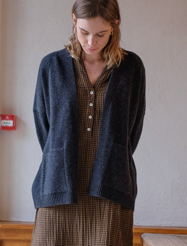 BIBICO Eve Coat Cardigan in Almond