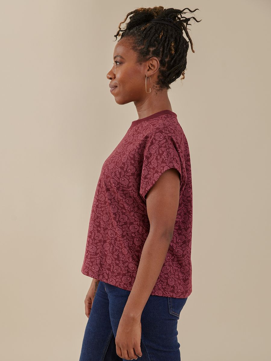 Mata Traders Caitlin Top in Berry Vine