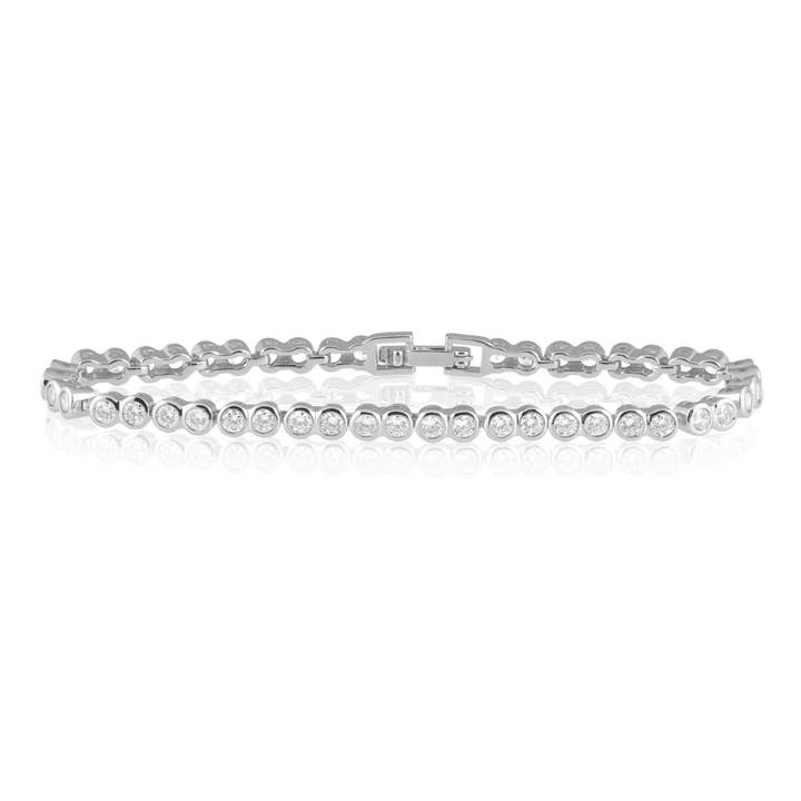 SAHIRA Bezel Tennis Bracelet 6.5"