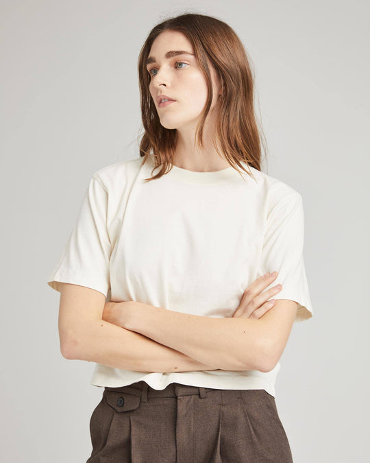 Richer Poorer Relaxed Crop Tee Bone