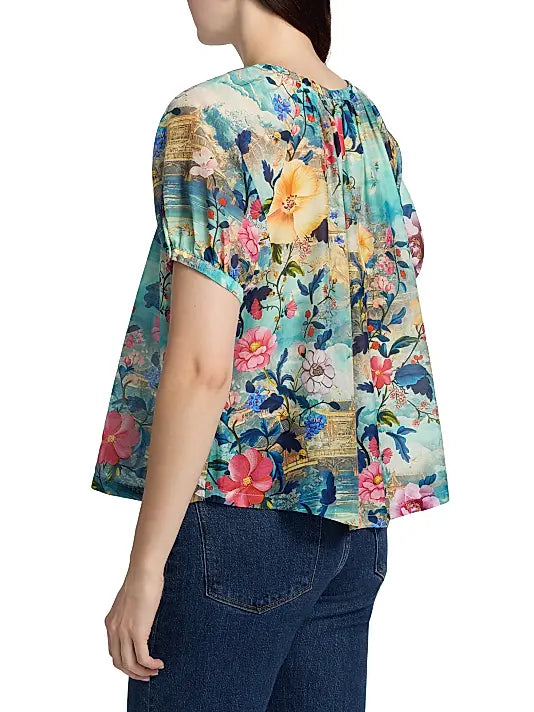 Johnny Was Collection Avah Button Down Shirt in Chemis