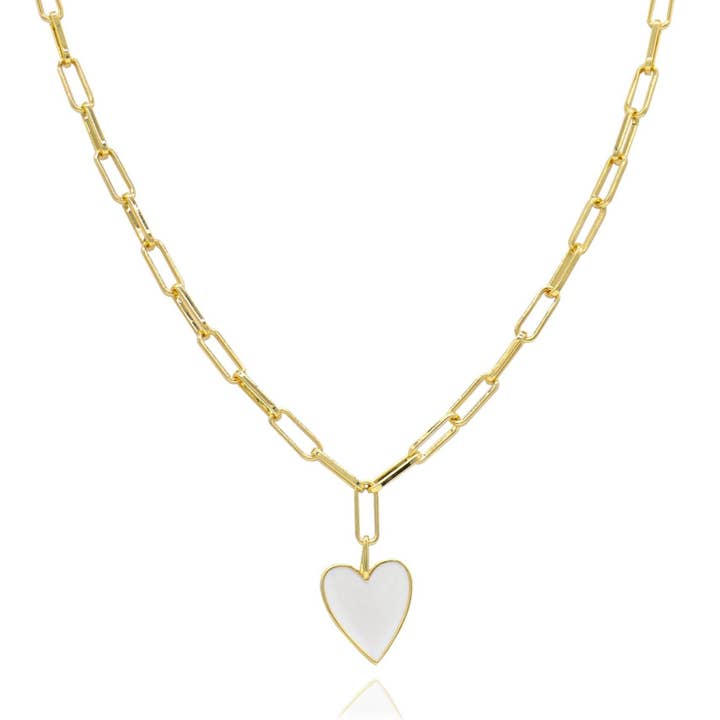 SAHIRA Jamie Enamel Heart Necklace
