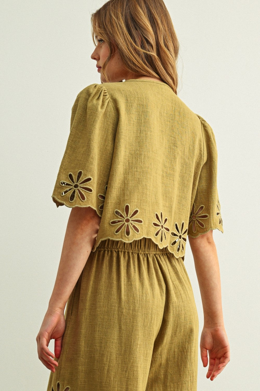 DEON Scalloped Easy Tie Front Top