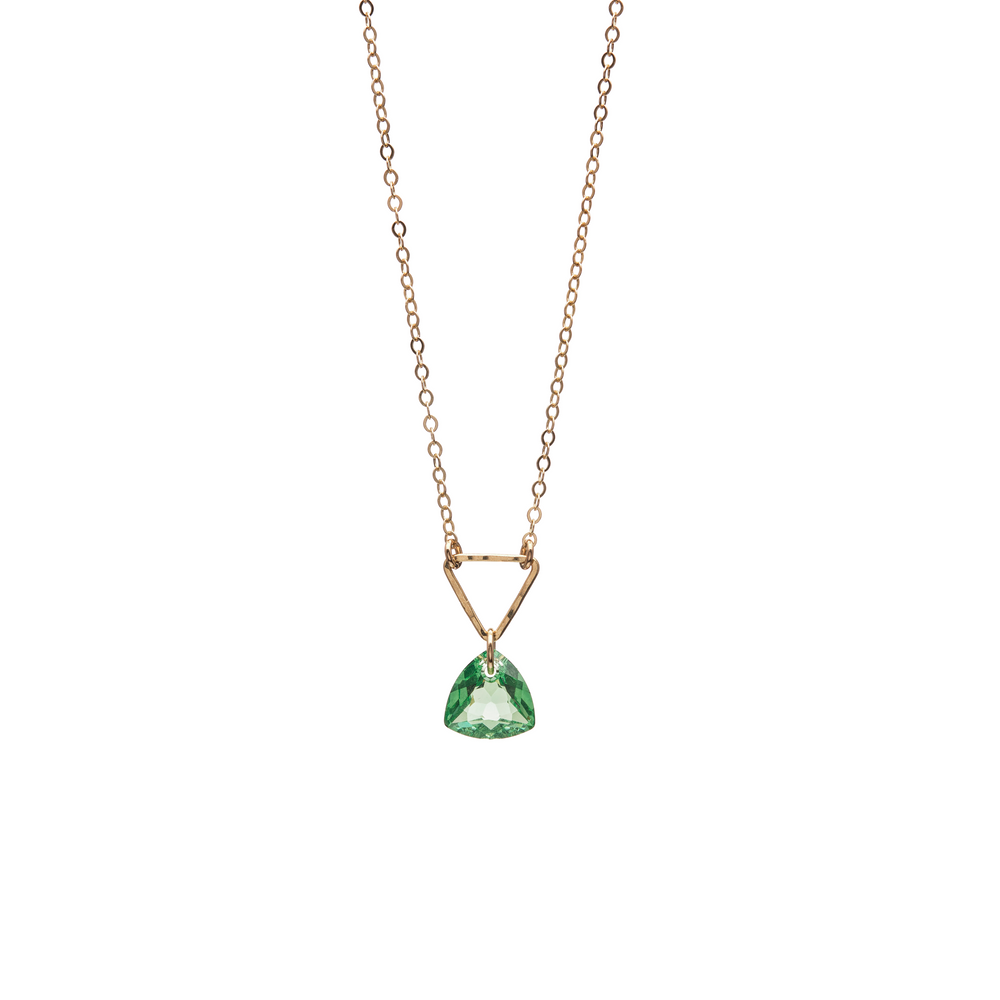 Kenda Kist Trillion Cut Pendant Gold Peridot 