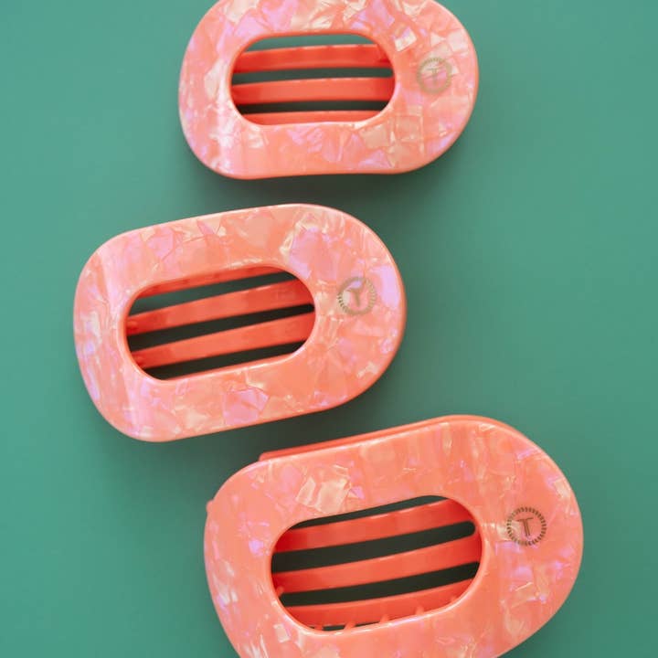 TELETIES Round Flat Hair Clip - Small