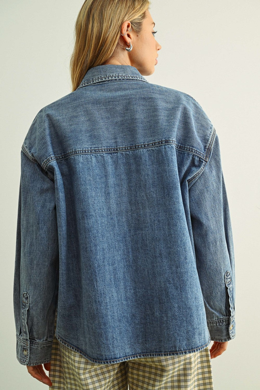NYLAND Ismene Washed Denim Button Down
