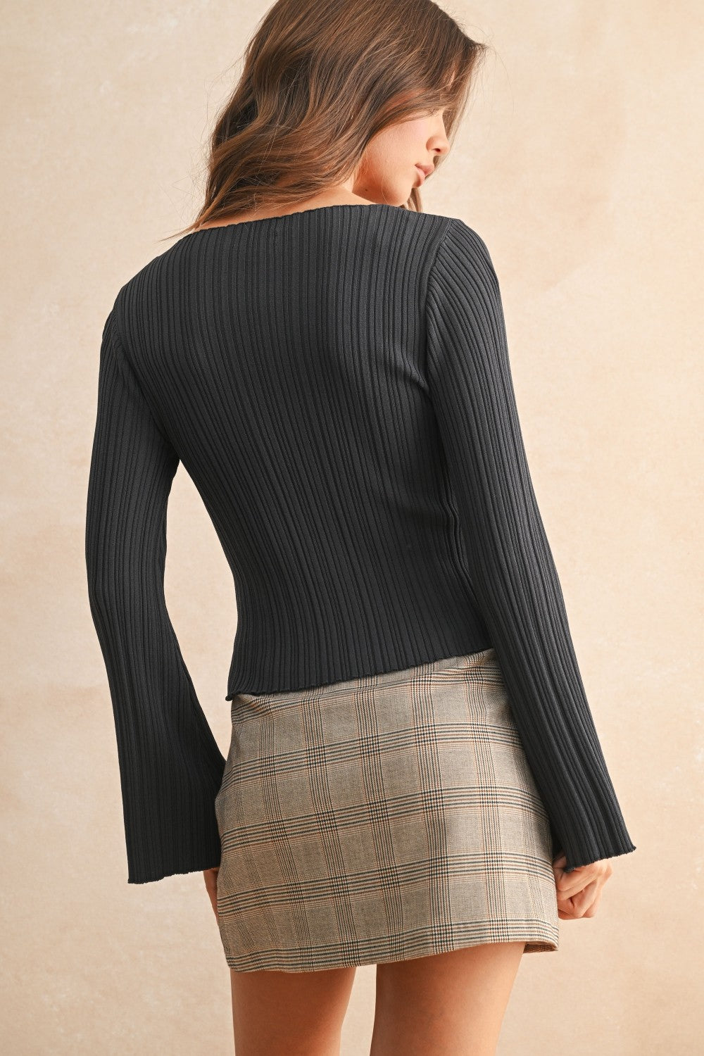 NYLAND Sorrel Ribbed Long Sleeve Knit Top