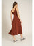 PROJECT SOCIAL T Loma Seamed Tank Dress Russet Brown