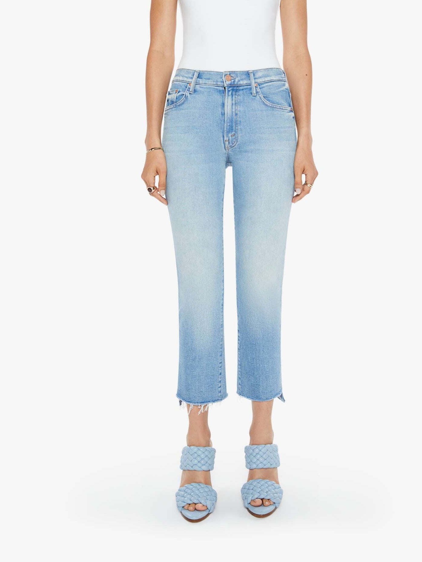 Mother Insider Crop Step Fray in Can You Dig It