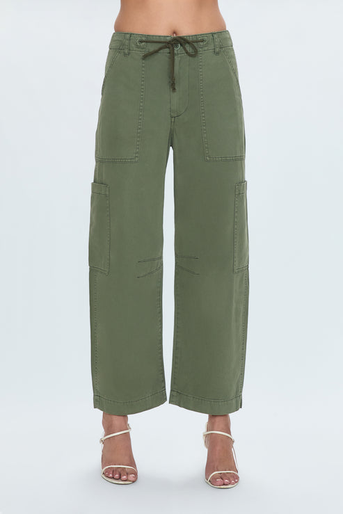 PISTOLA Sabrina Curved Utility Pants Jean in Meadow
