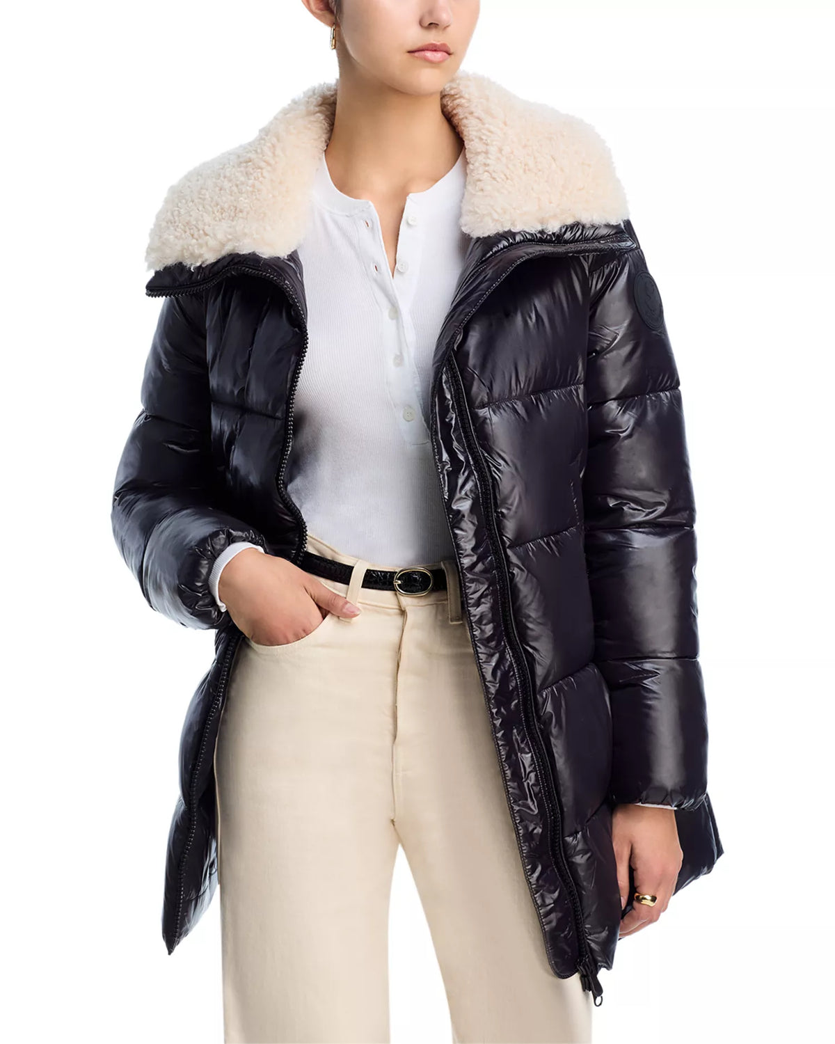 Save The Duck Bonita Coat in Brown Black