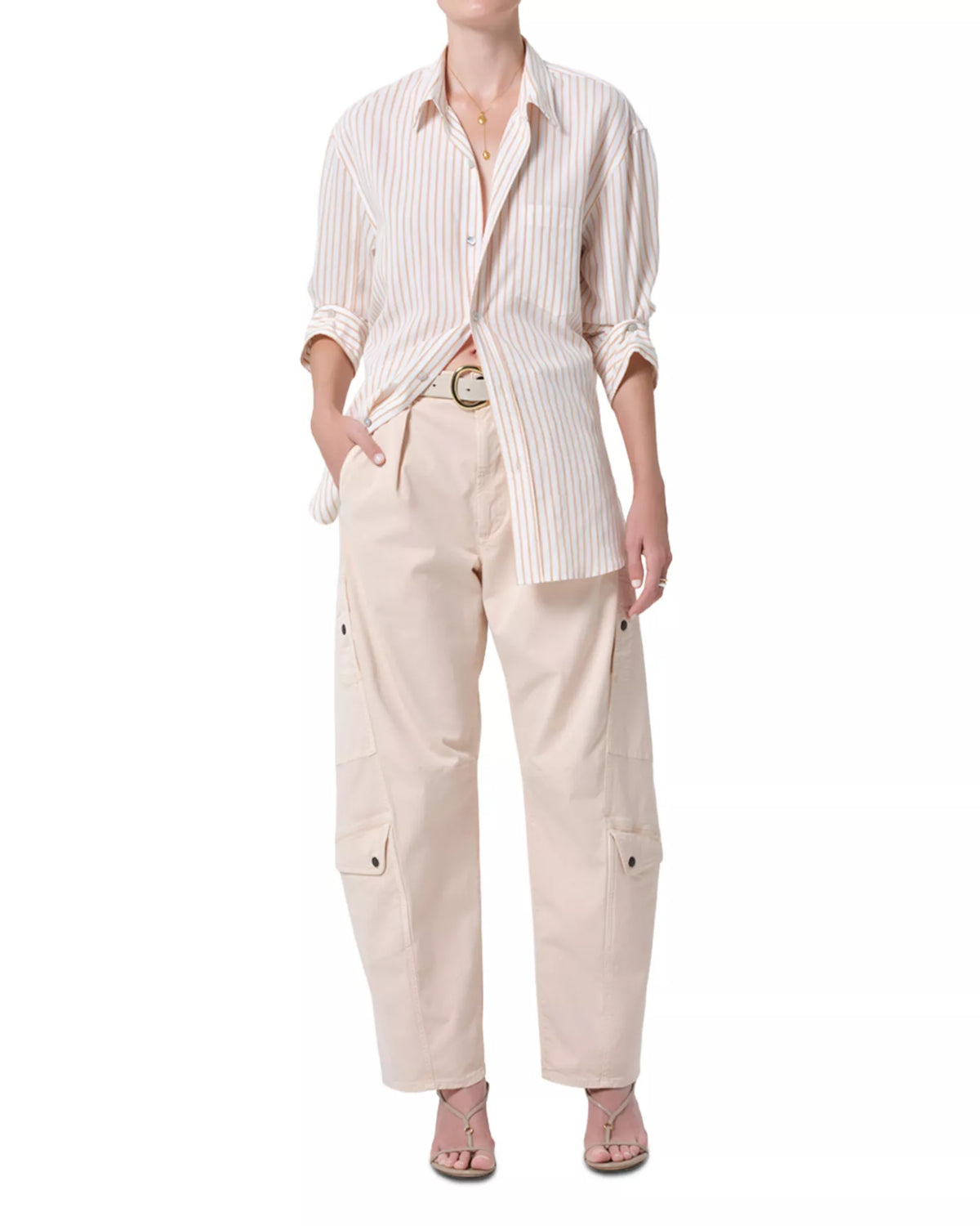 Citizens of Humanity Kayla Shirt in Sherbet Stripe