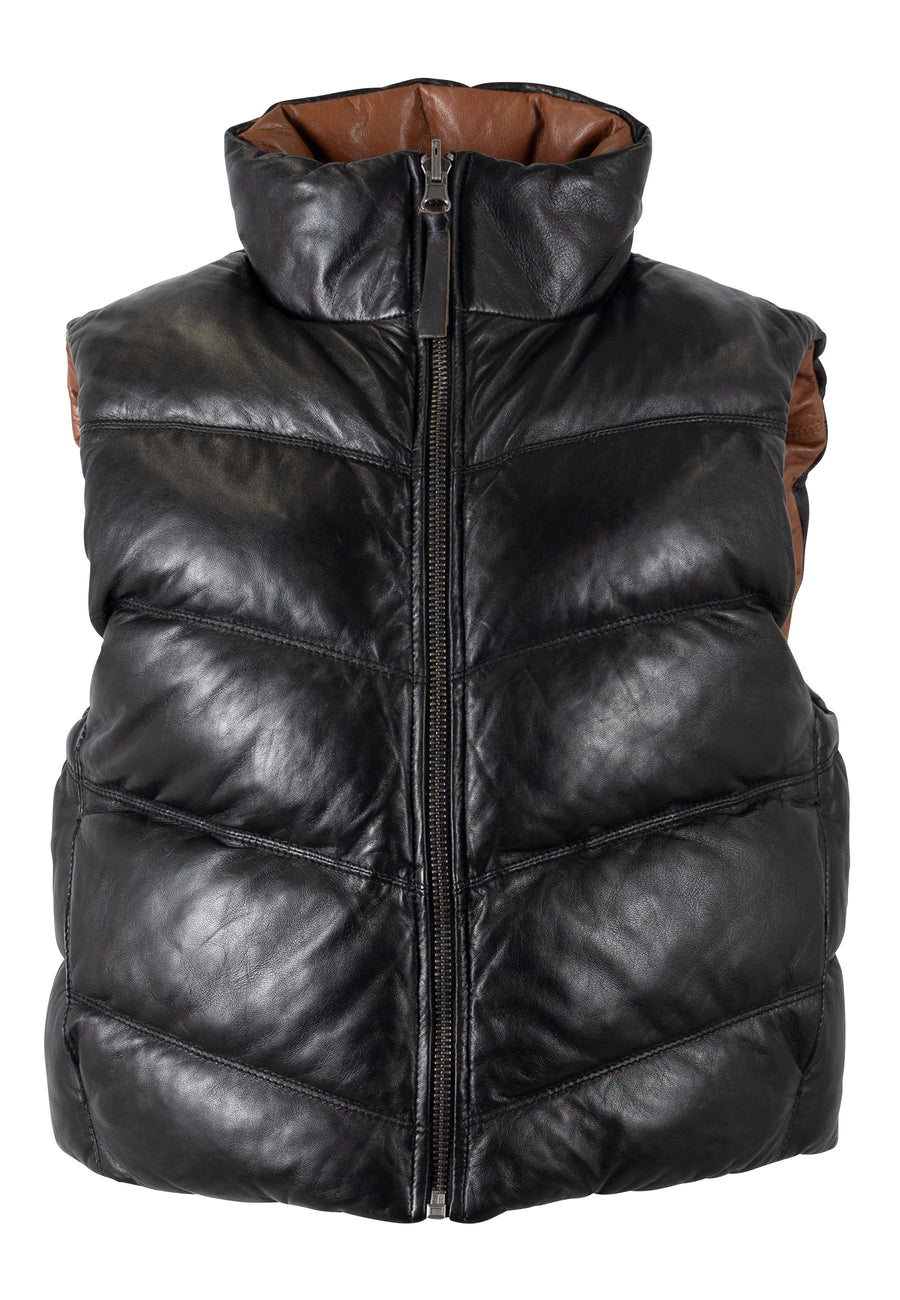 Mauritius Leather Ellen Reversible Vest