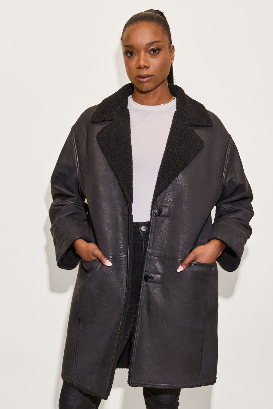 Mauritius Leather Dakota Jacket in Black