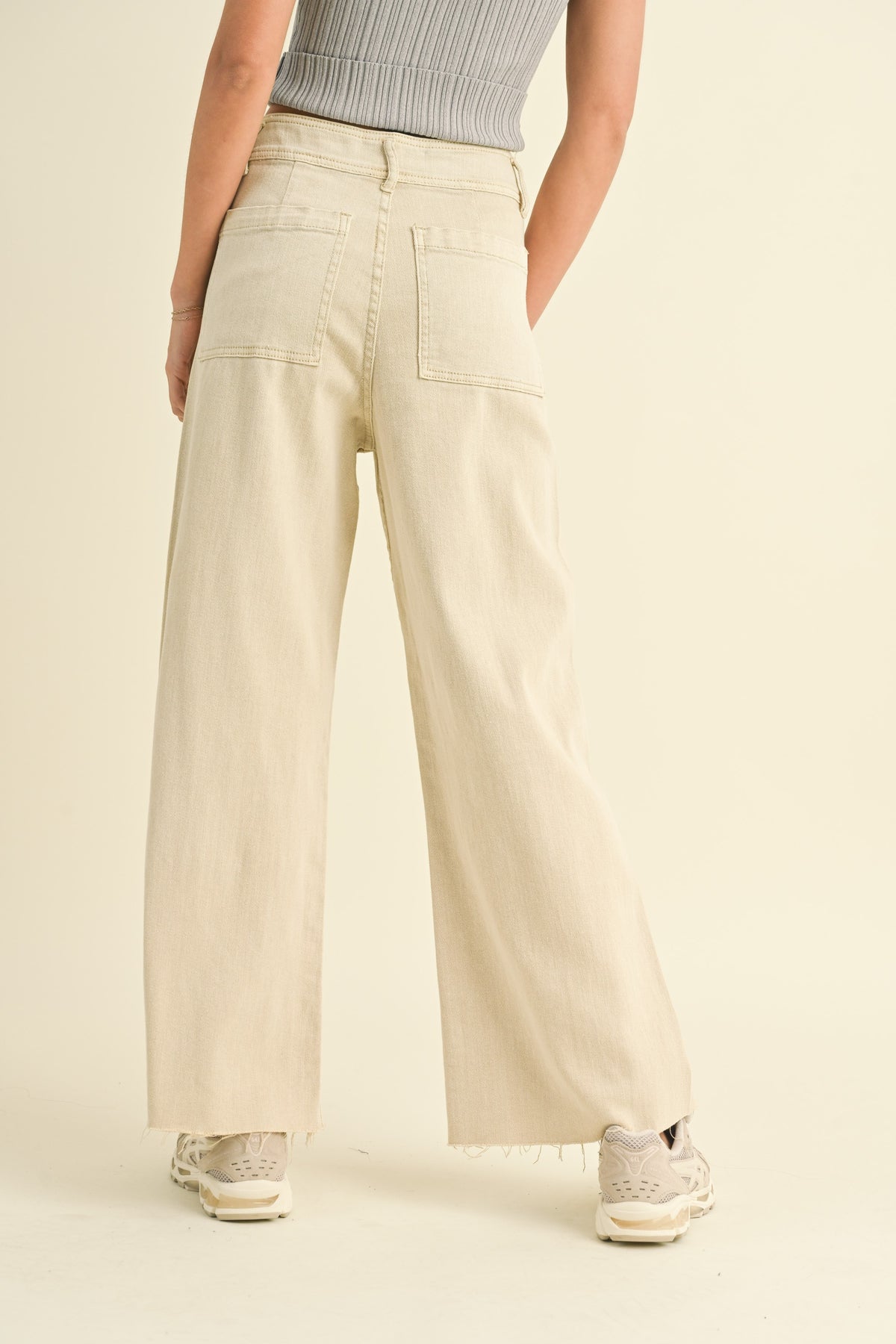 NYLAND Effie Straight Wide Leg Denim Pants