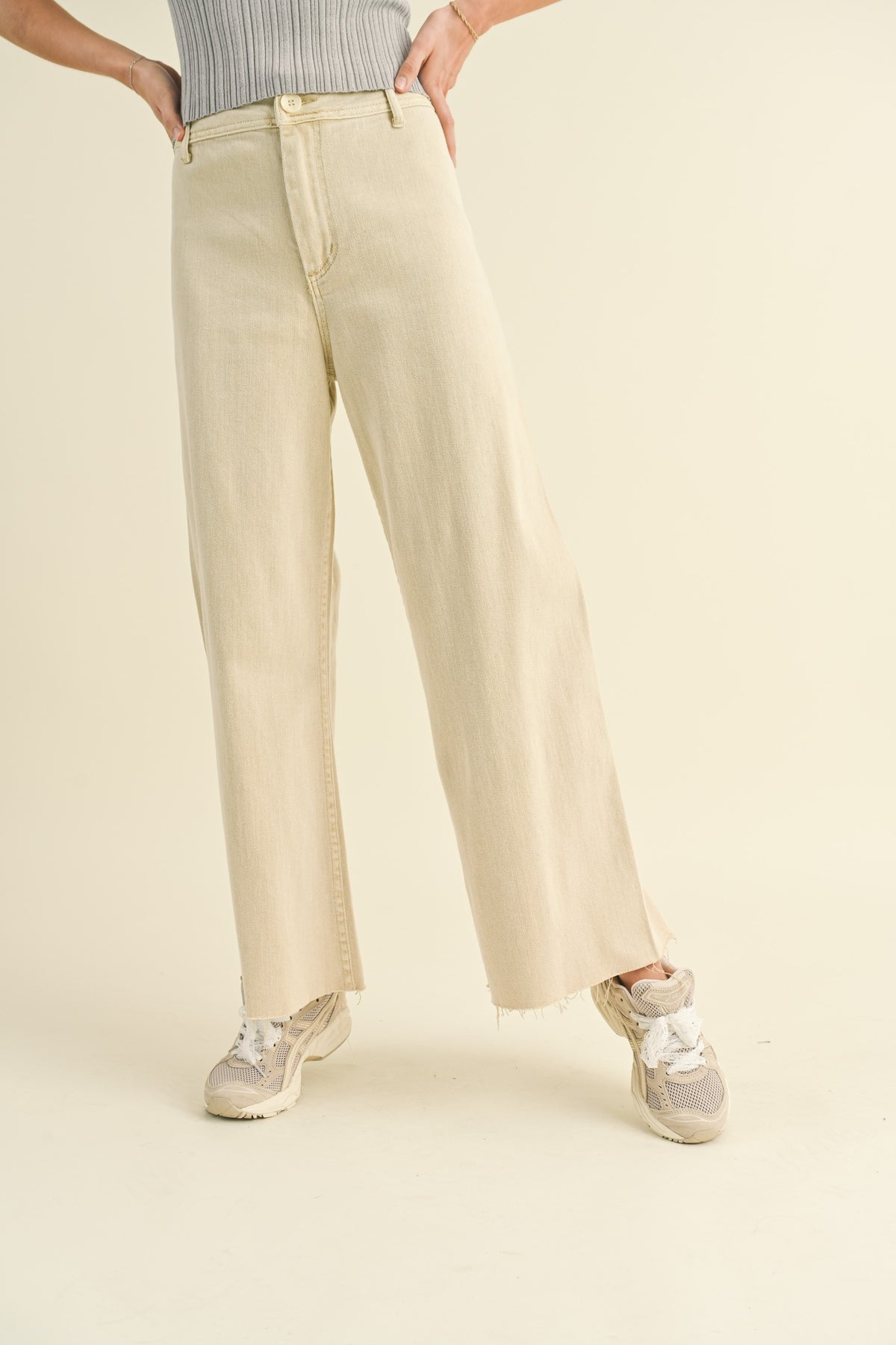 NYLAND Effie Straight Wide Leg Denim Pants