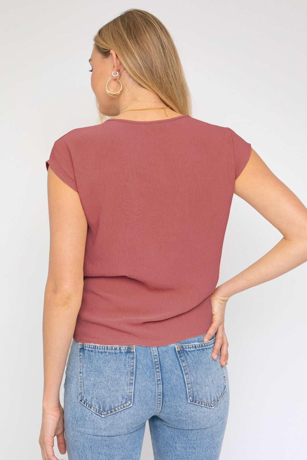 DEON Twist Hem Tee Mulberry