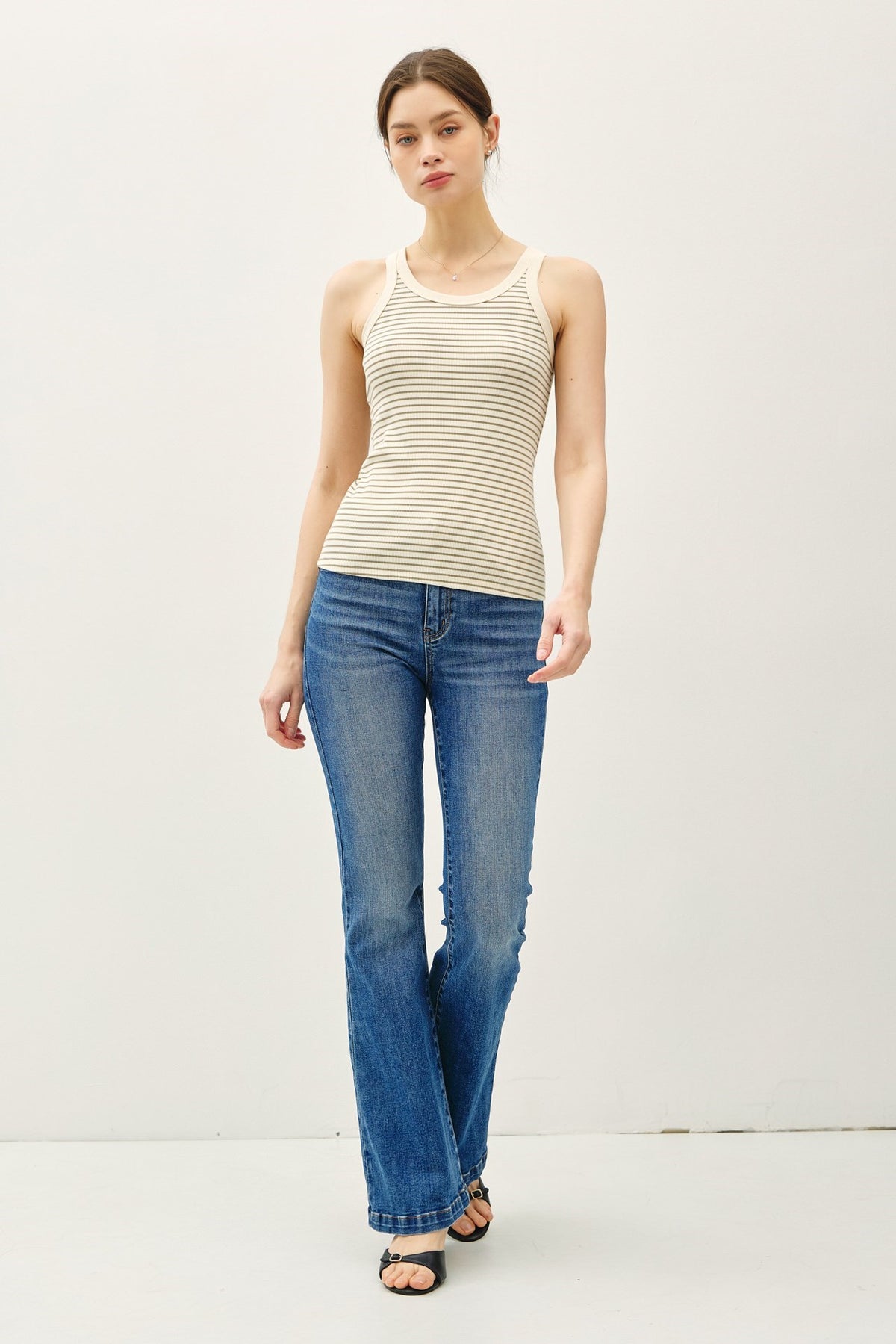 NYLAND Blaire Striped Scoop Neck Tank