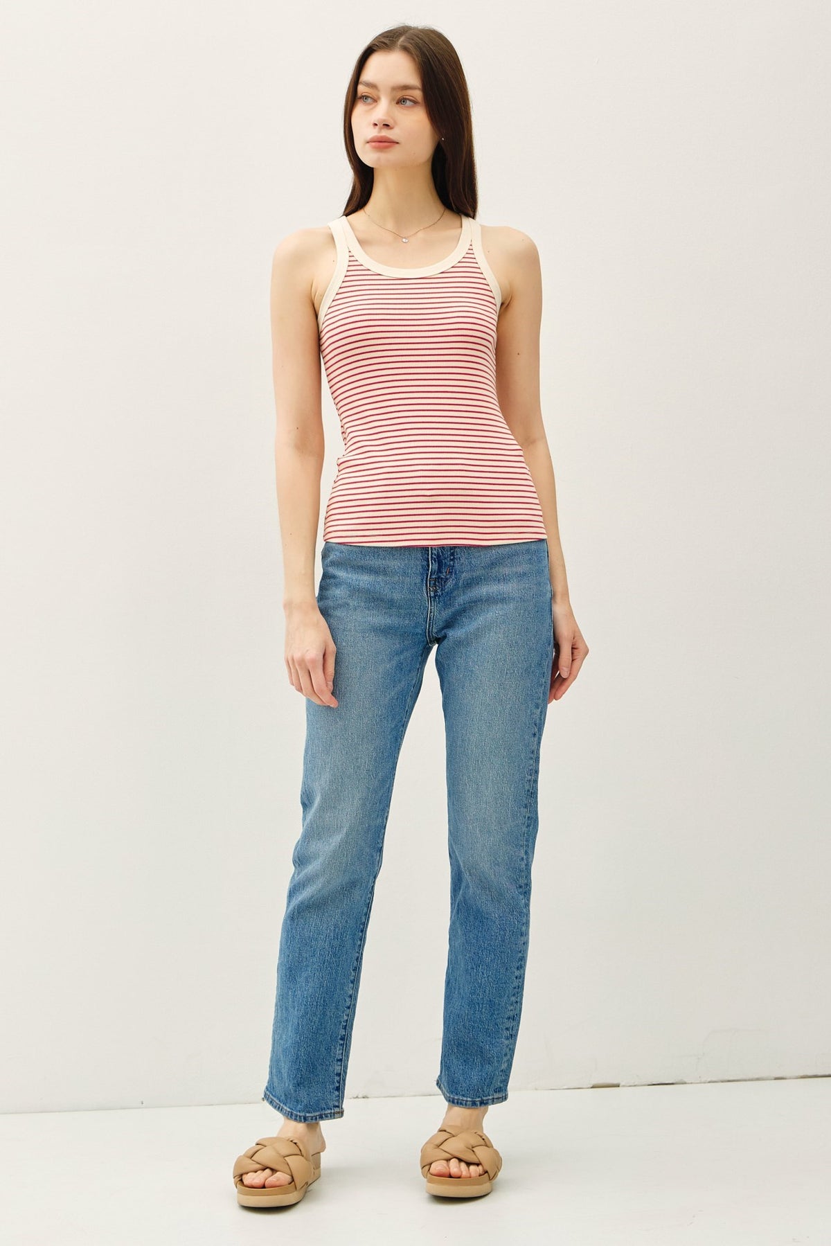 NYLAND Blaire Striped Scoop Neck Tank