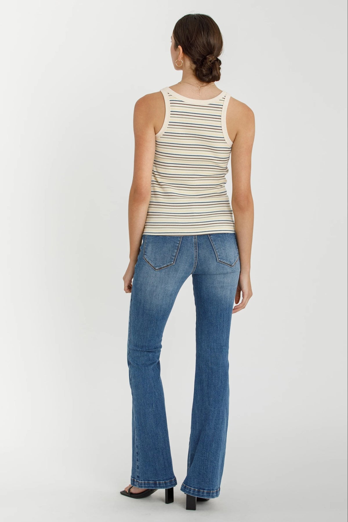 NYLAND Beverly Ribbed Multi Striped Tank Top
