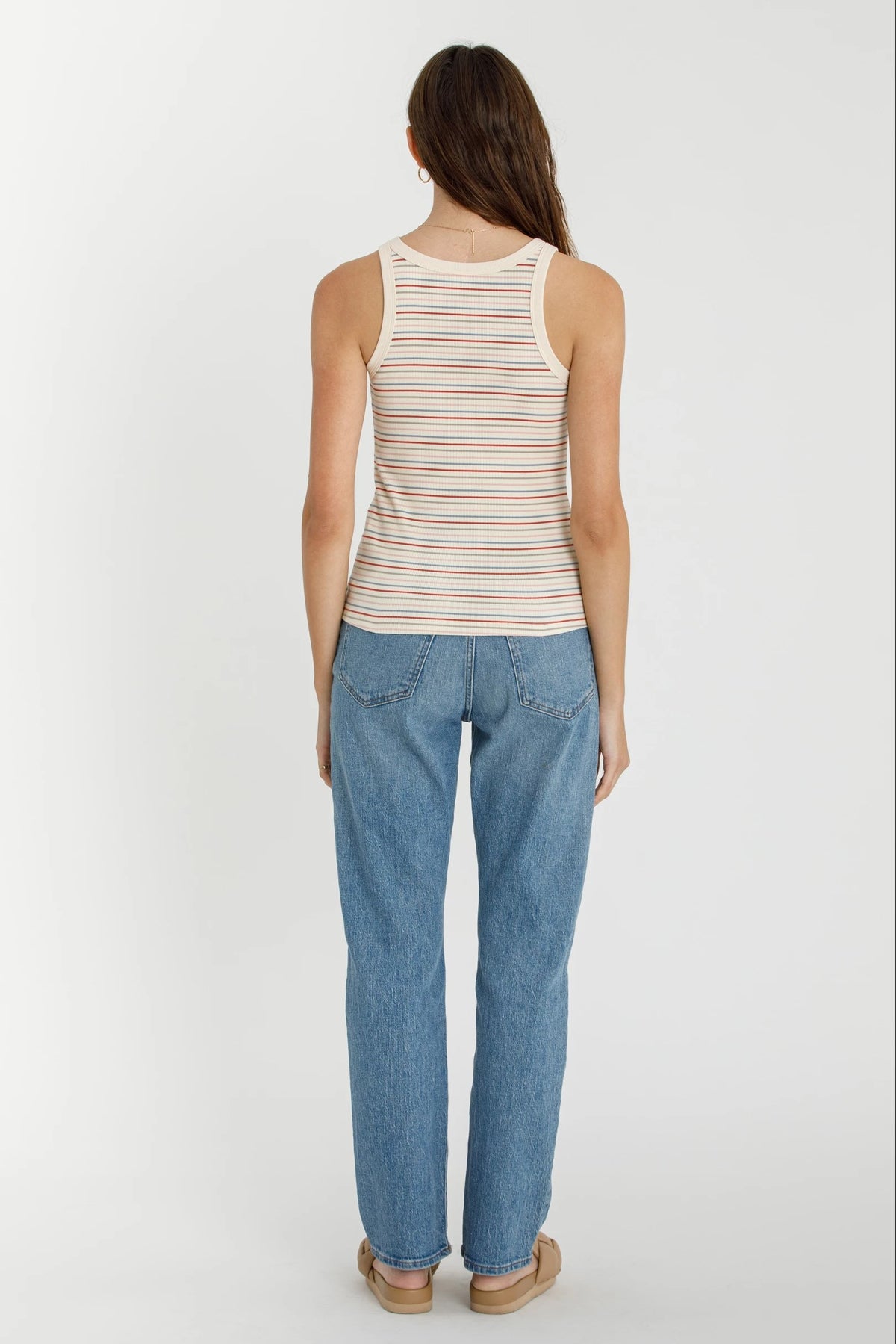 NYLAND Beverly Ribbed Multi Striped Tank Top
