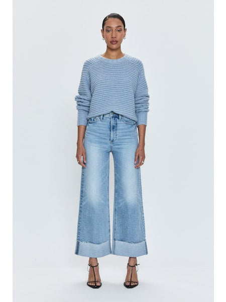 PISTOLA Lana Crop Cuffed High Rise Ultra Wide Leg