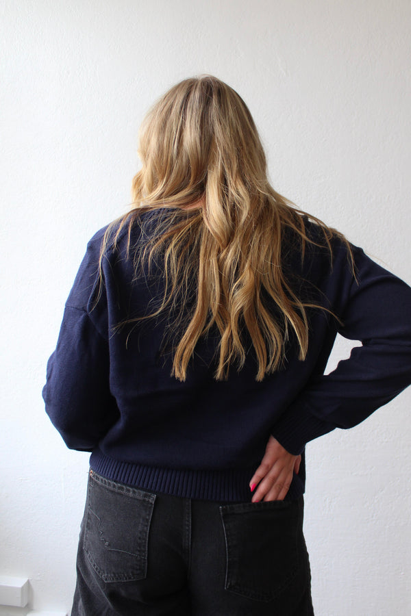 Stitches &amp; Stripes Paloma V-Neck Sweater in Navy