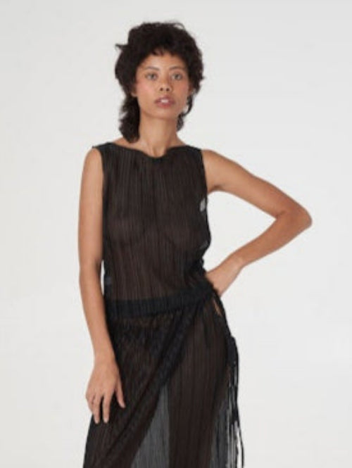 Find Me Now Light Lurex Boat Neck Tank Top