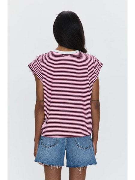 PISTOLA Trina Striped Muscle Tee